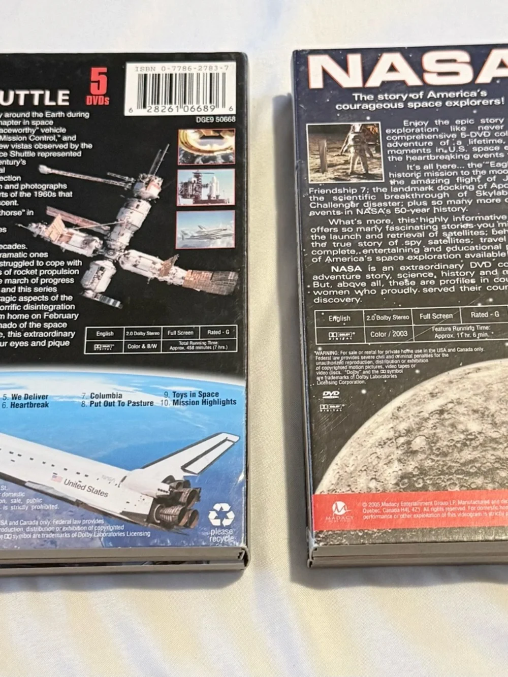 Documentary DVD History Of The Space Shuttle & NASA 50 Years Space Exploration